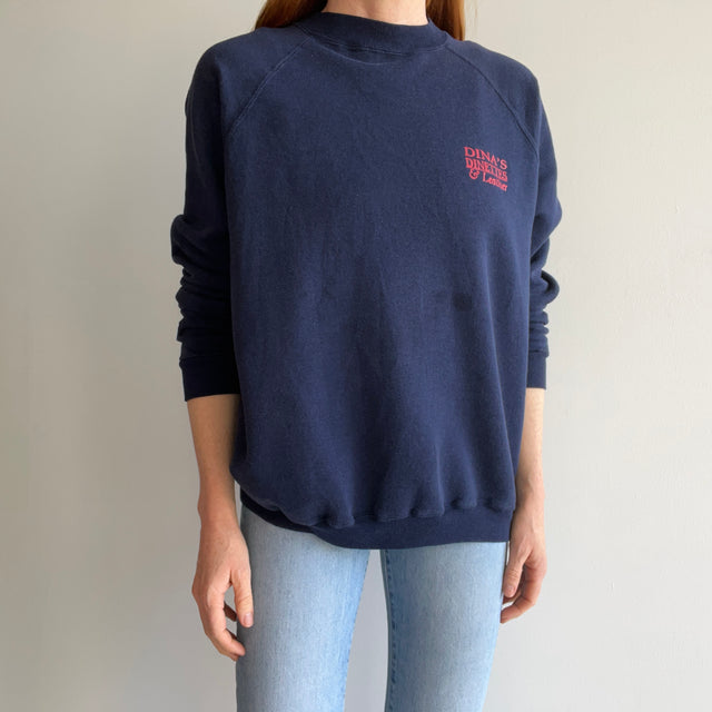 1990s Dina's Dinette & Leather Front and Back Sweatshirt