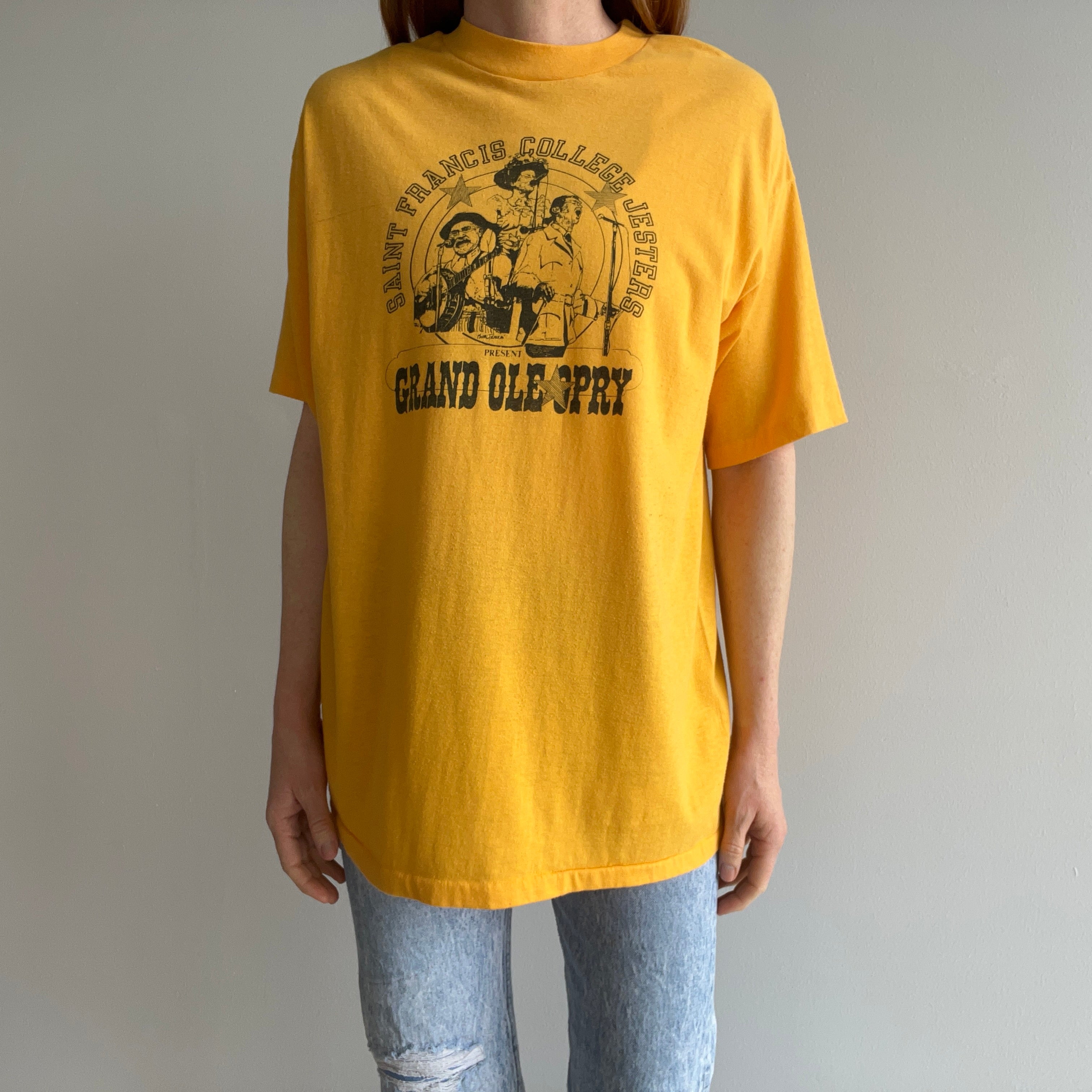1986 Saint Francis College Jesters Grand Ole Opery T-Shirt