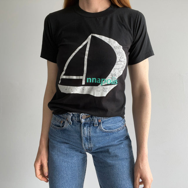 1980s Annapolis Simple and Cool Tourist T-Shirt by Velva Sheen