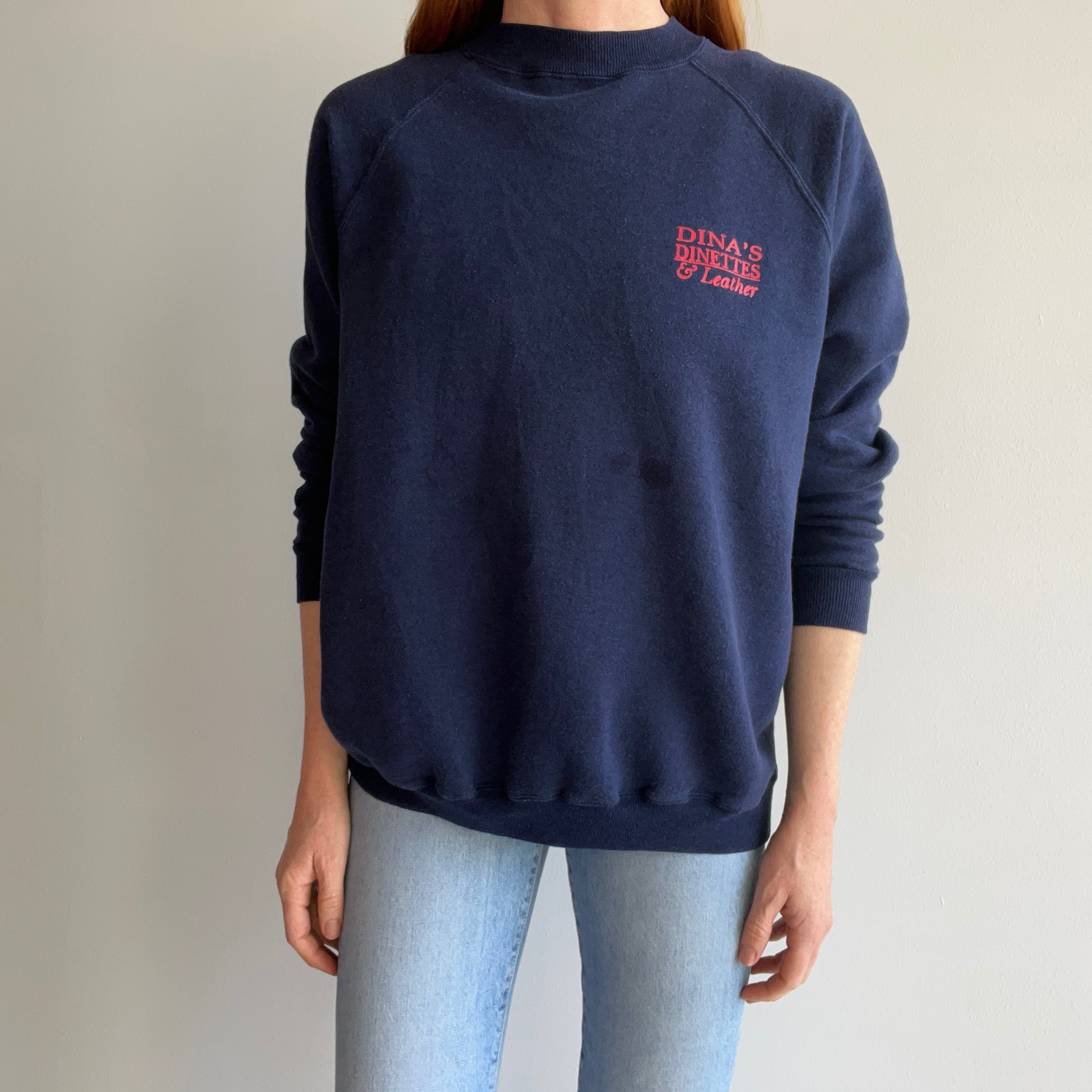 1990s Dina's Dinette & Leather Front and Back Sweatshirt