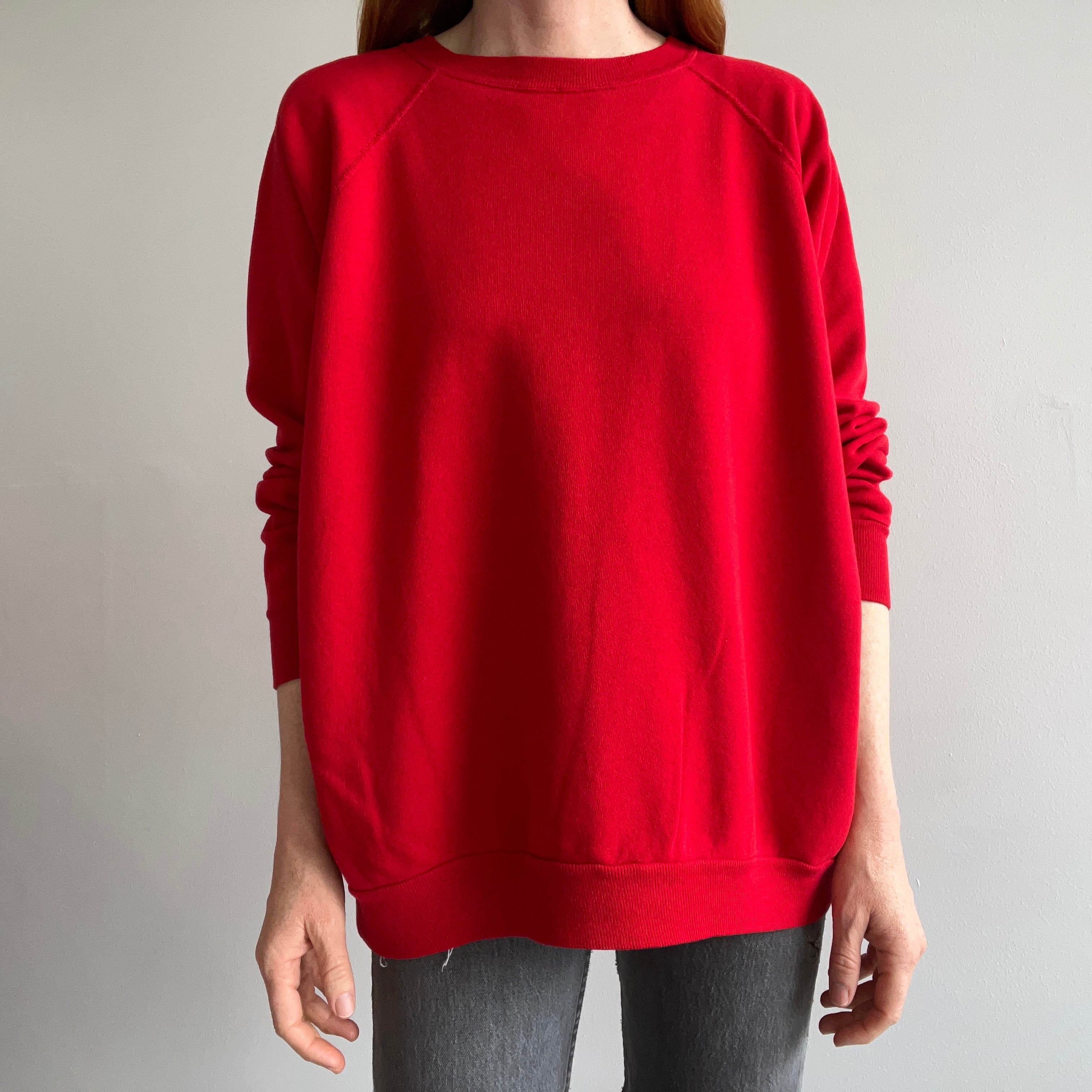 1980s Dream Boat Blank Red Relaxed Fit Sweatshirt - THIS!!!!