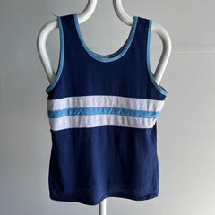 1970s Color Block Tank Top with Mending on the Back Side.