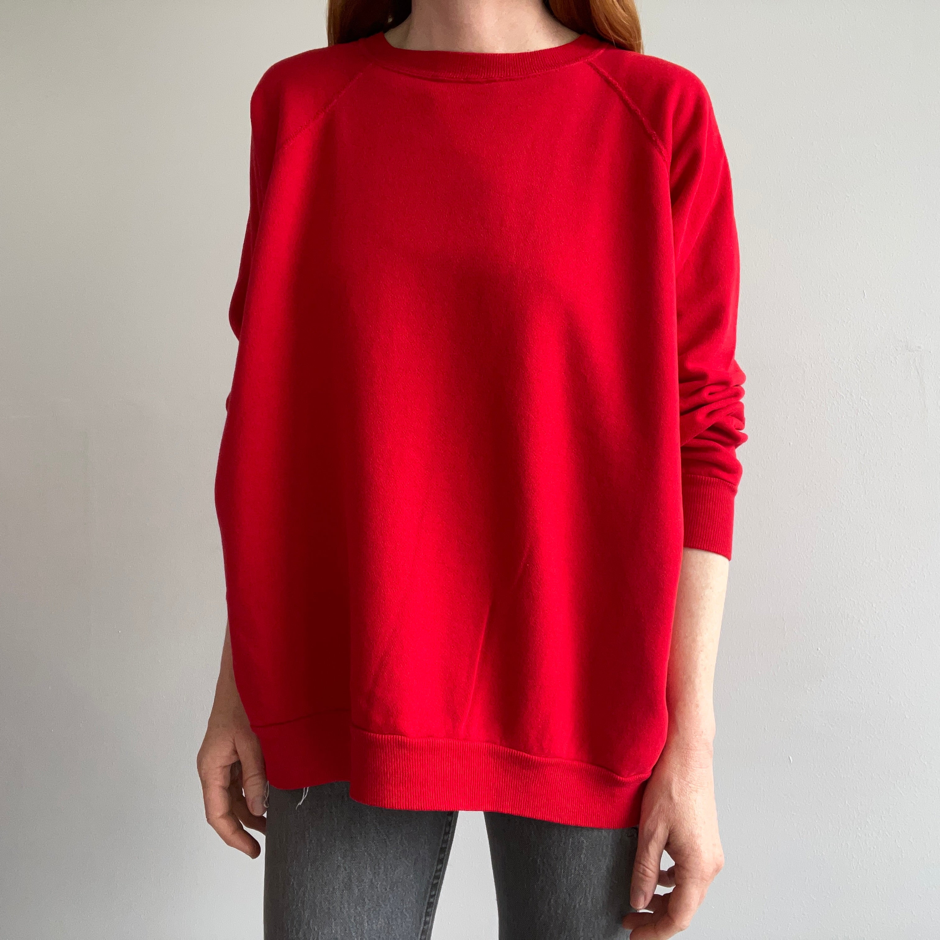 1980s Dream Boat Blank Red Relaxed Fit Sweatshirt - THIS!!!!