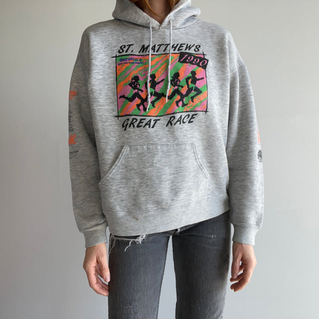 1990 Saint Matthews Great Race Pullover Hoodie by Bassett Walker