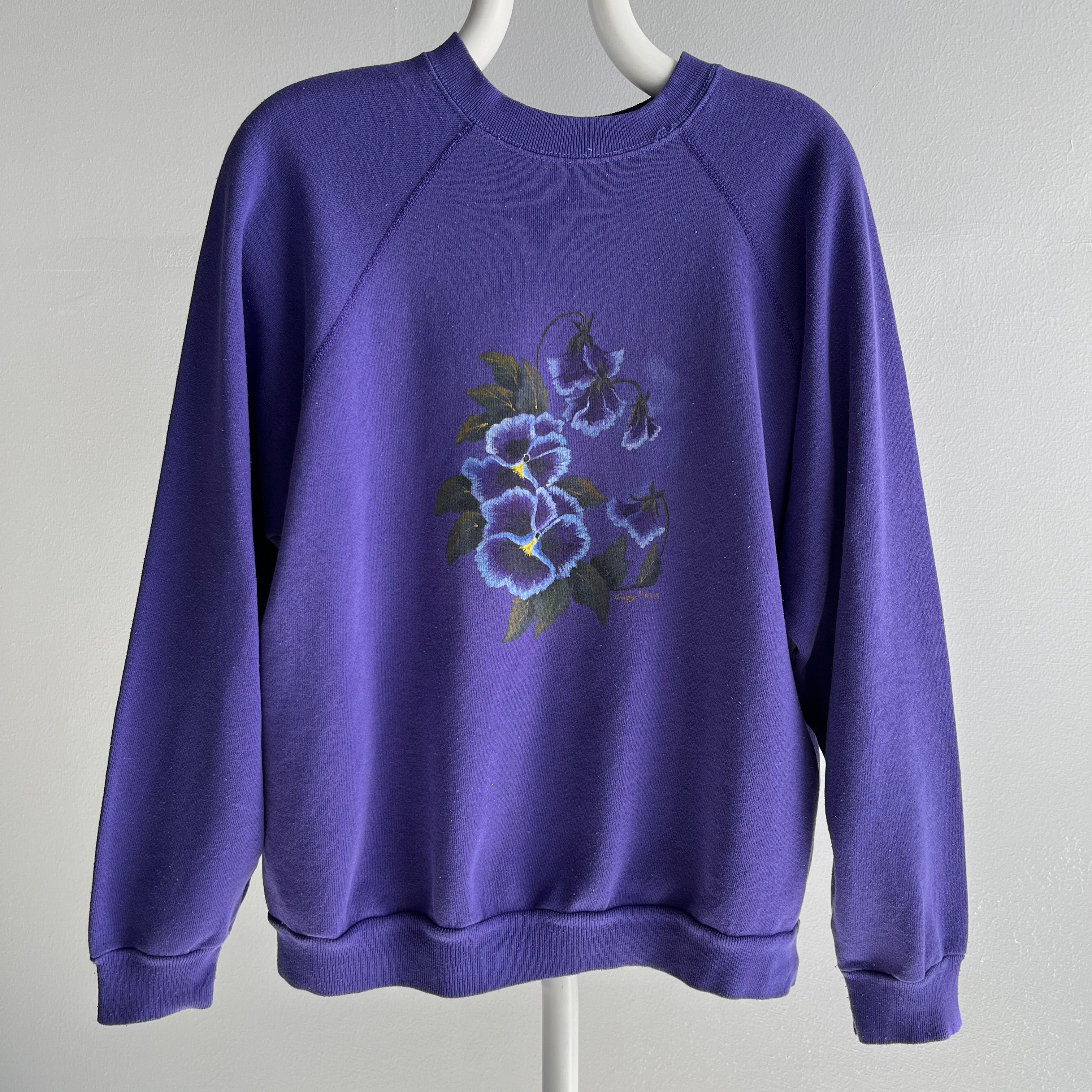 1980s DIY Flower Sweatshirt