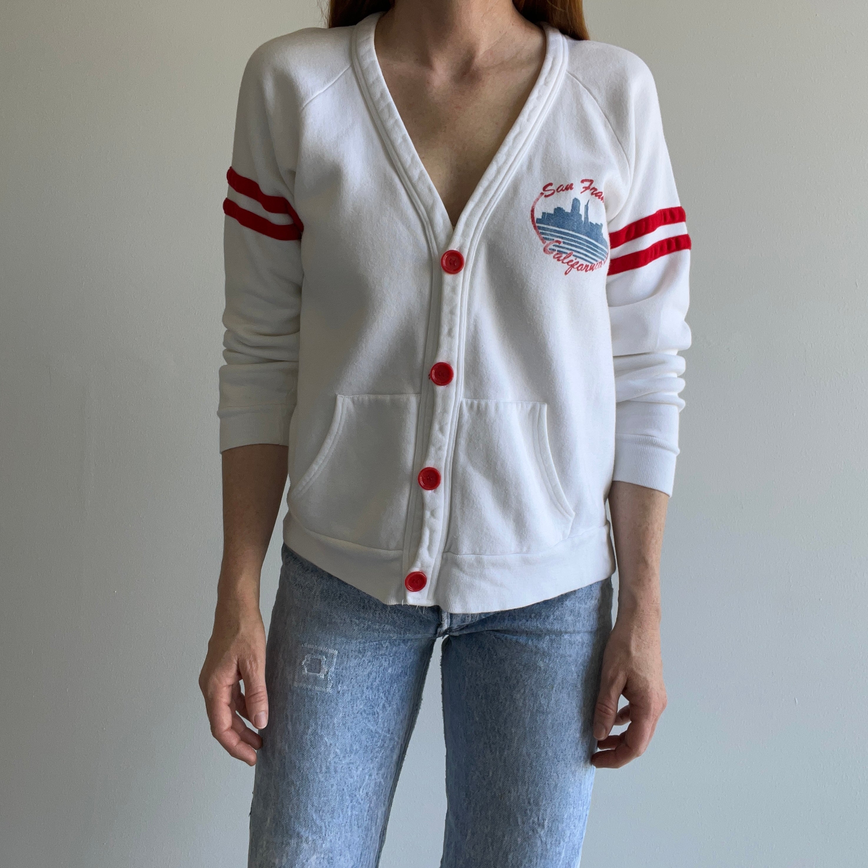 1980s San Francisco Cardigan with the best buttons