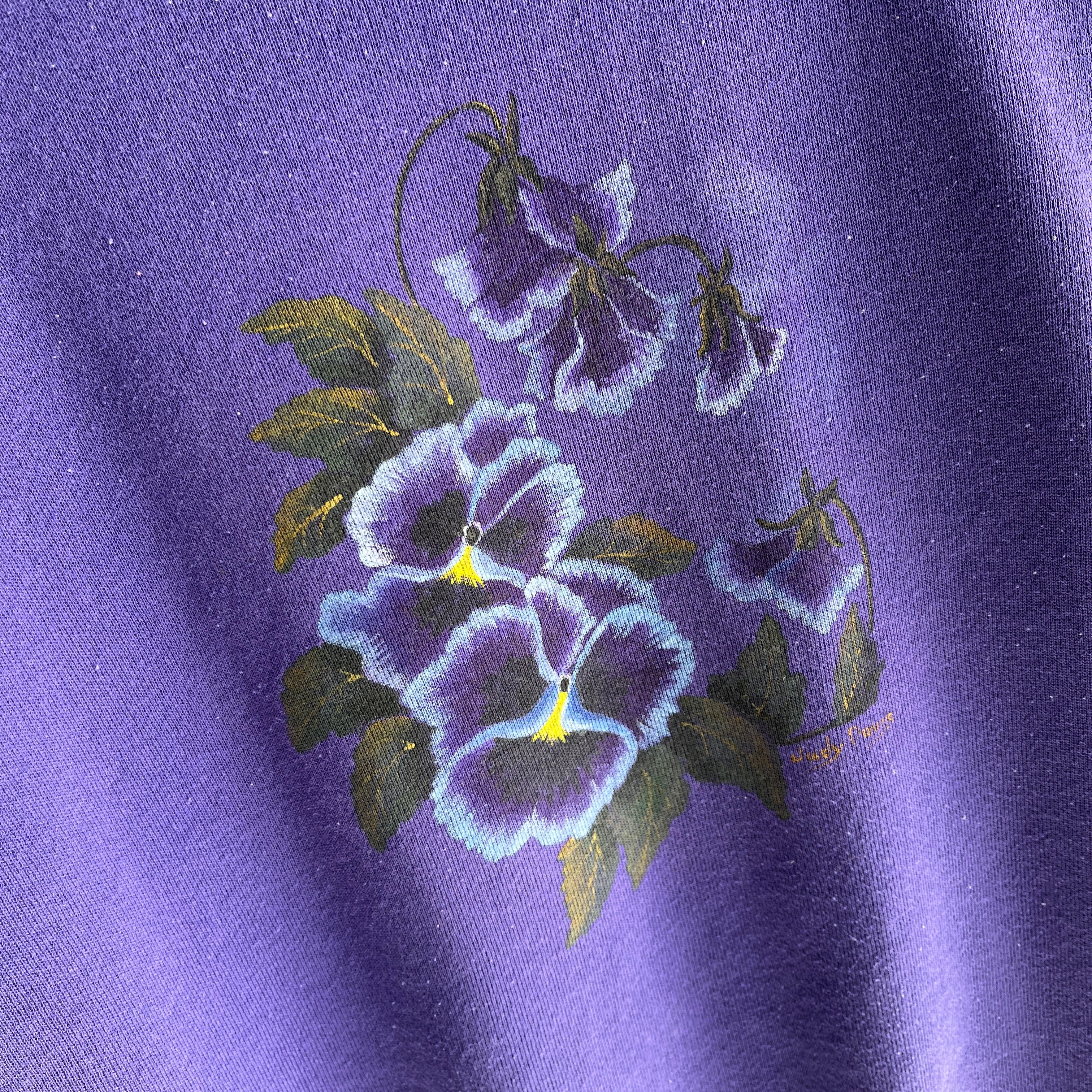 1980s DIY Flower Sweatshirt