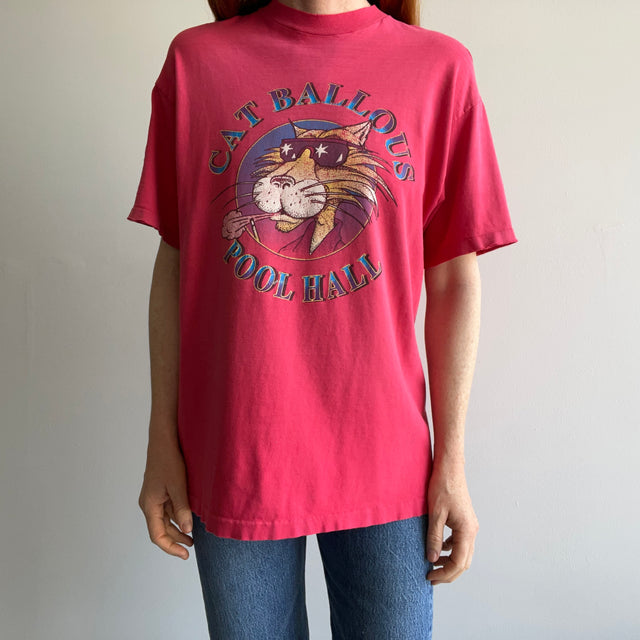 1980/90s Cat Ballous Tattered, Torn and Worn T-Shirt - Single Stitch
