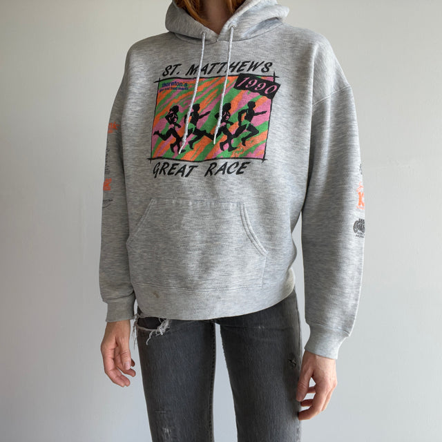 1990 Saint Matthews Great Race Pullover Hoodie by Bassett Walker