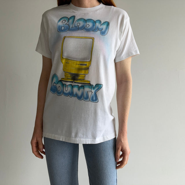 1980s Airbrush "Bloom County" Computer T-Shirt - WOWZA