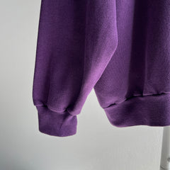 1980s Blank Purple Raglan Sweatshirt