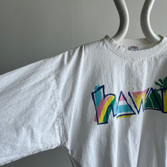 1980s Crazy Shirts Brand Hawaii Lightweight Cotton (No Fleece) Sweatshirt Cut Shirt