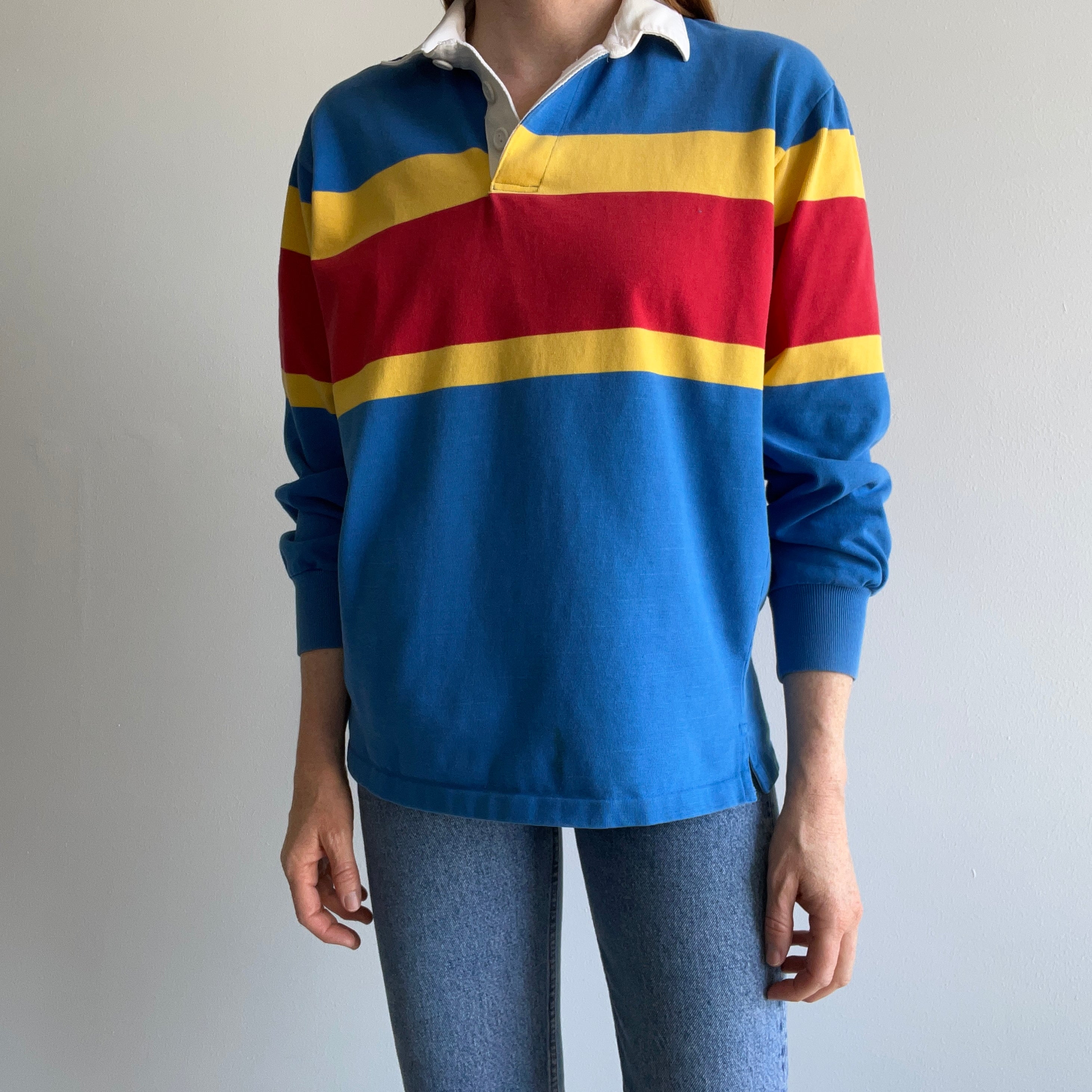 1980s Classic Striped Rugby Shirt