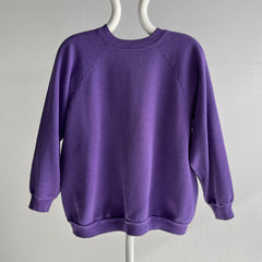 1990s Hanes Her Way Purple Raglan Sweatshirt