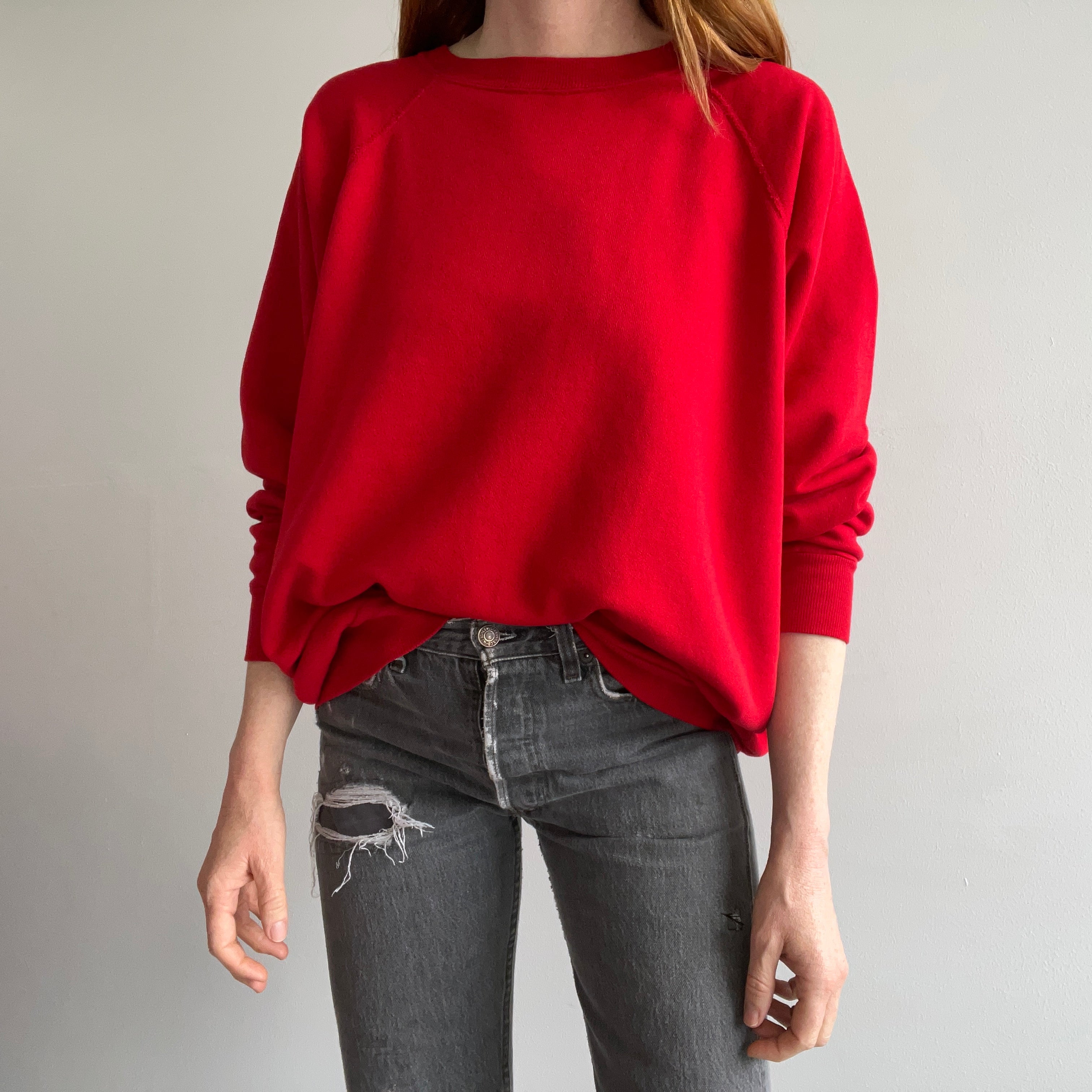 1980s Dream Boat Blank Red Relaxed Fit Sweatshirt - THIS!!!!