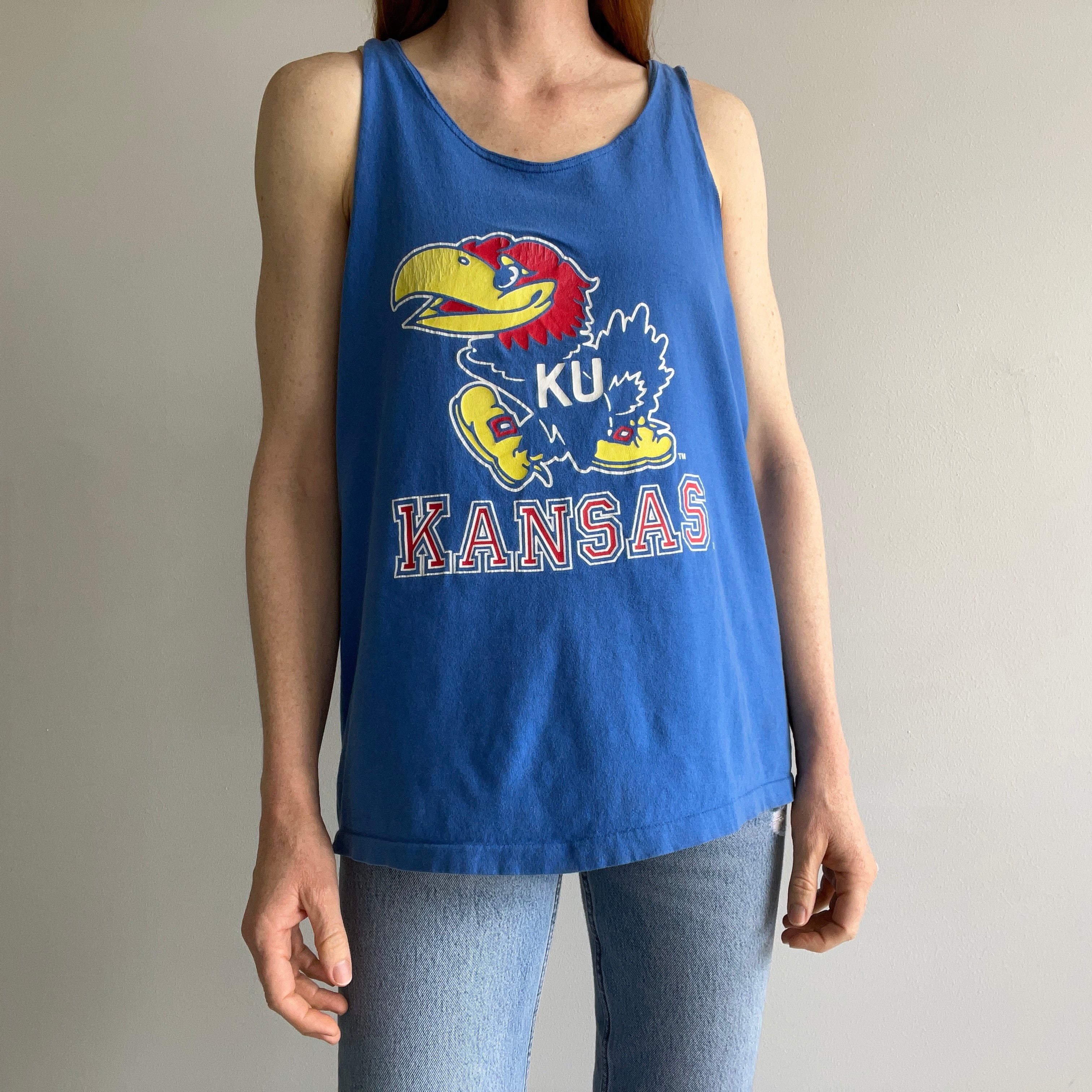 1990s Kansas City Jayhawks Cotton Tank Top