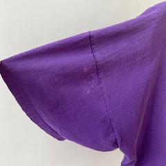 1980s Faded Boxy Purple Pocket T Shirt