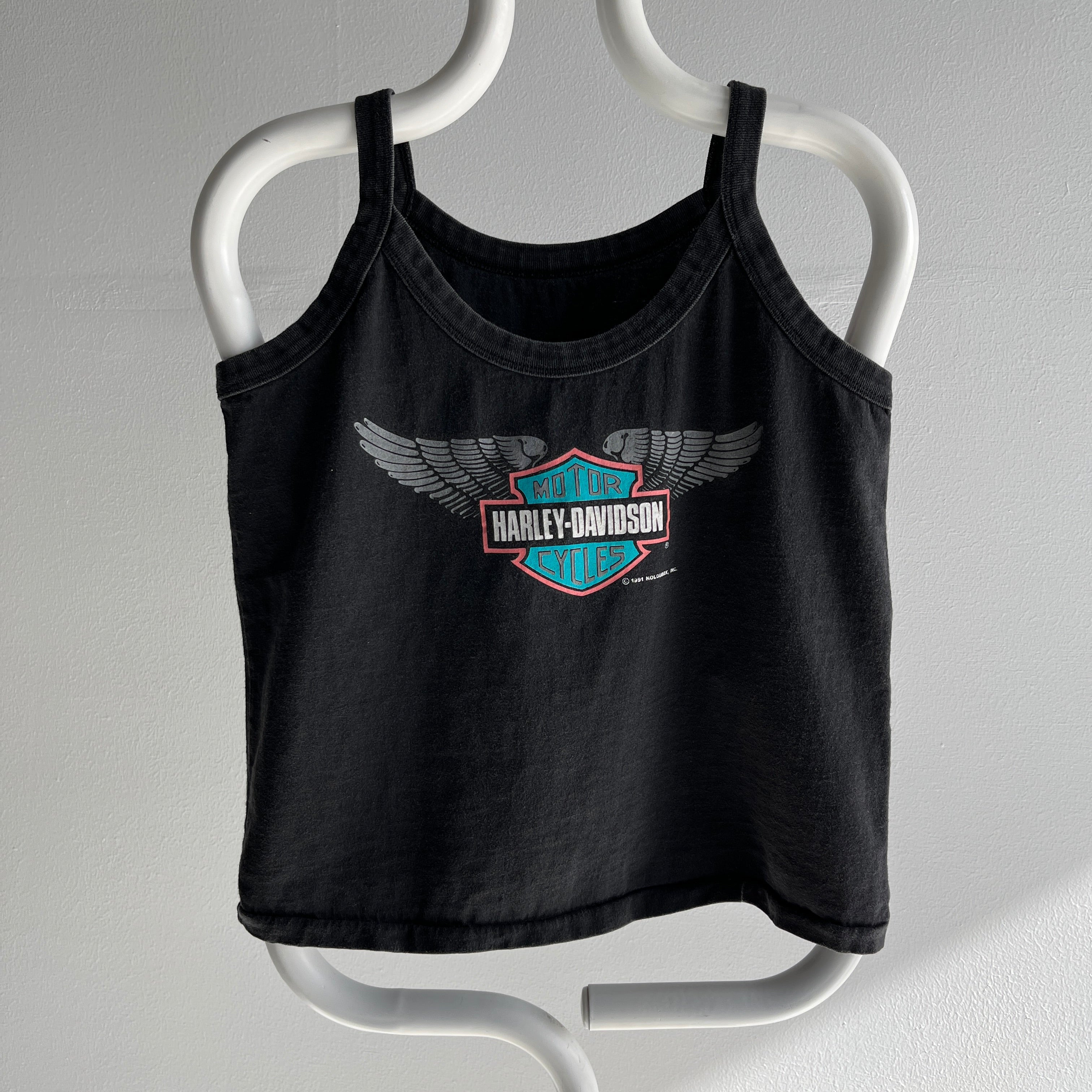 1991 Las Vegas Harley Spaghetti Strap Cotton Tank - WOW