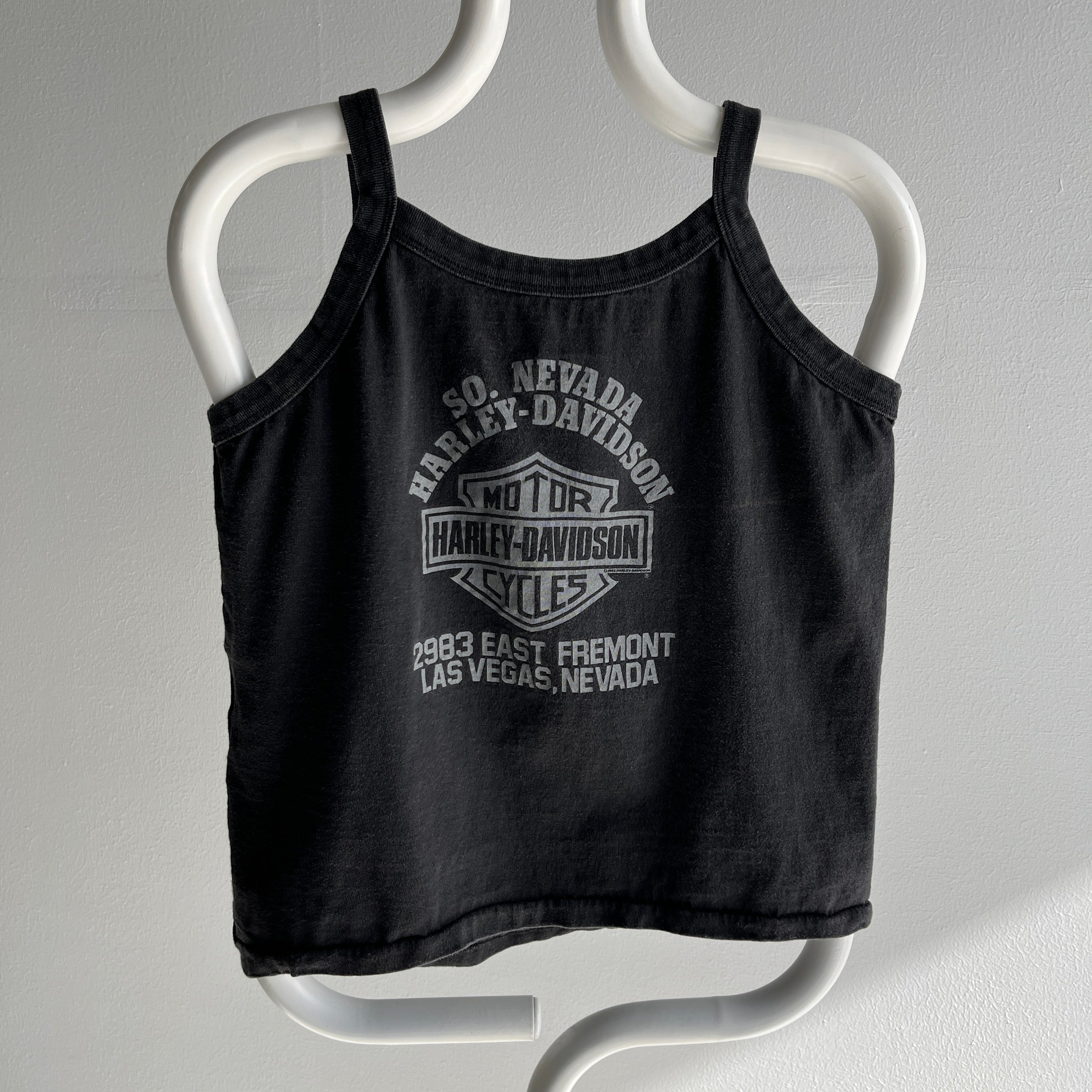 1991 Las Vegas Harley Spaghetti Strap Cotton Tank - WOW