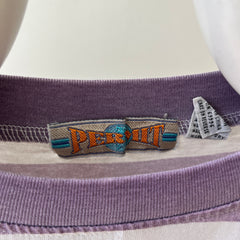 1980s/90s Boxy Pastel Purple Striped T Shirt