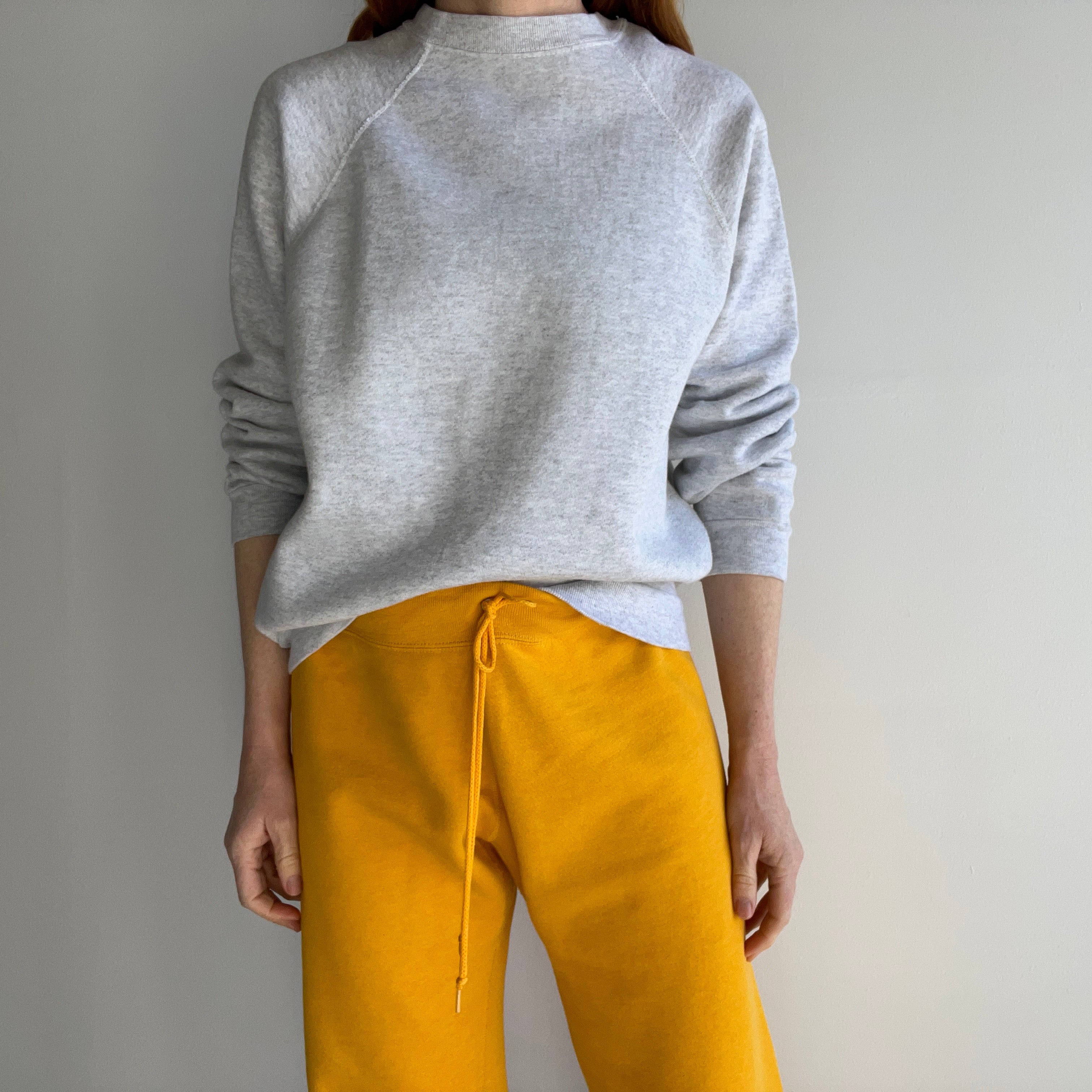 1990s Structured Light Gray Raglan by Tultex