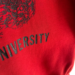 1980s Temple University Hemmed Sleeve Owl Sweatshirt - WORN