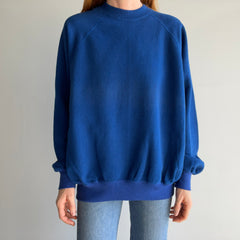 1980s Two Tone Blue (Yes, It is) Longer Sweatshirt by Bassett Walker