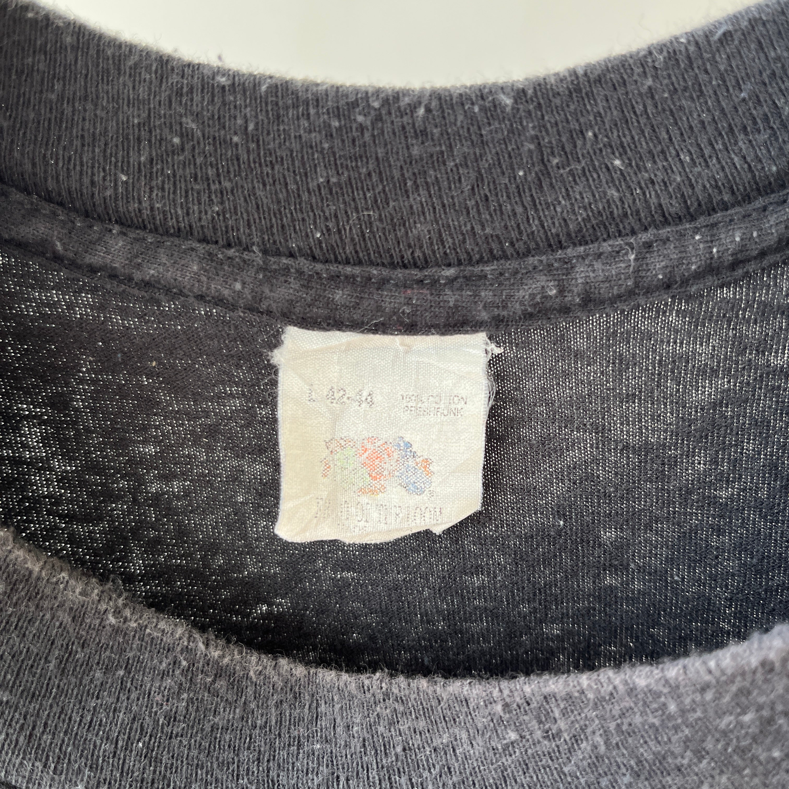 1990s Blank Black Muscle Pocket T Shirt