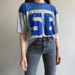 1980s No. 58 Football Color Block T-Shirt