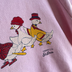 1980s Paper Thin and Stained Ducks in a Row Sweatshirt