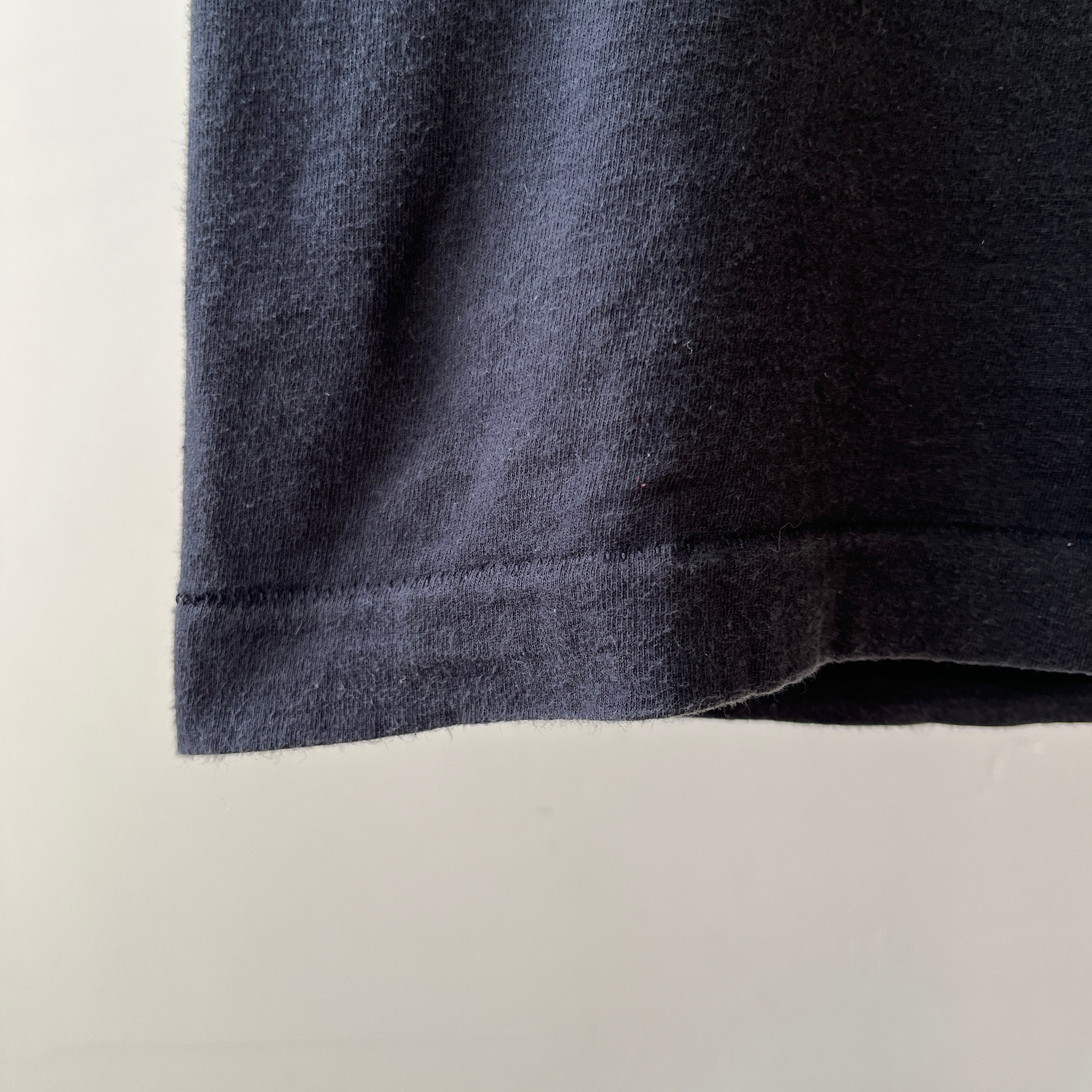 1990s Blank Black Muscle Pocket T Shirt