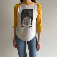 1970s Marshall Wearing Glasses on a Baseball T-Shirt, T-Shirt