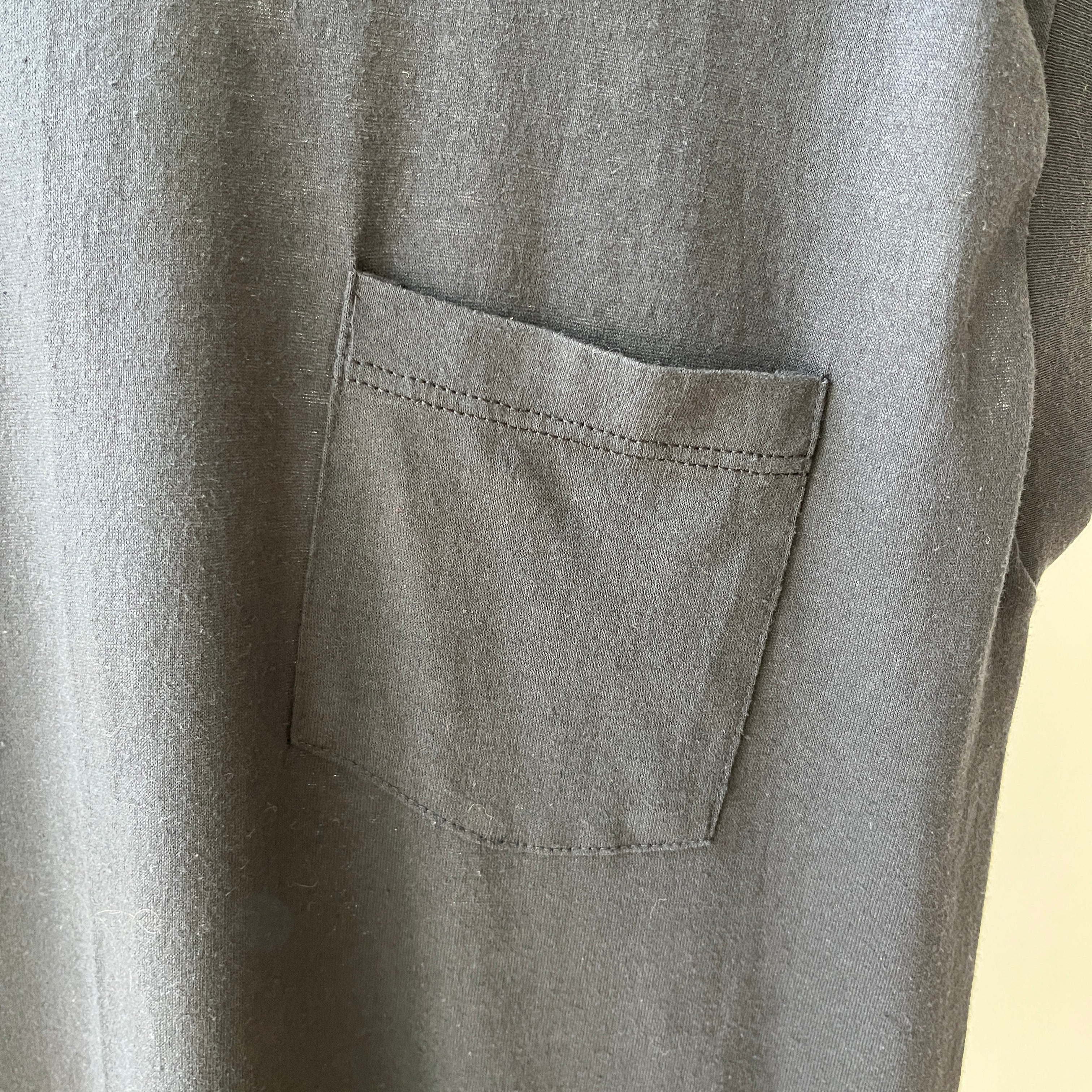 1990s Black Pocket Muscle T-Shirt