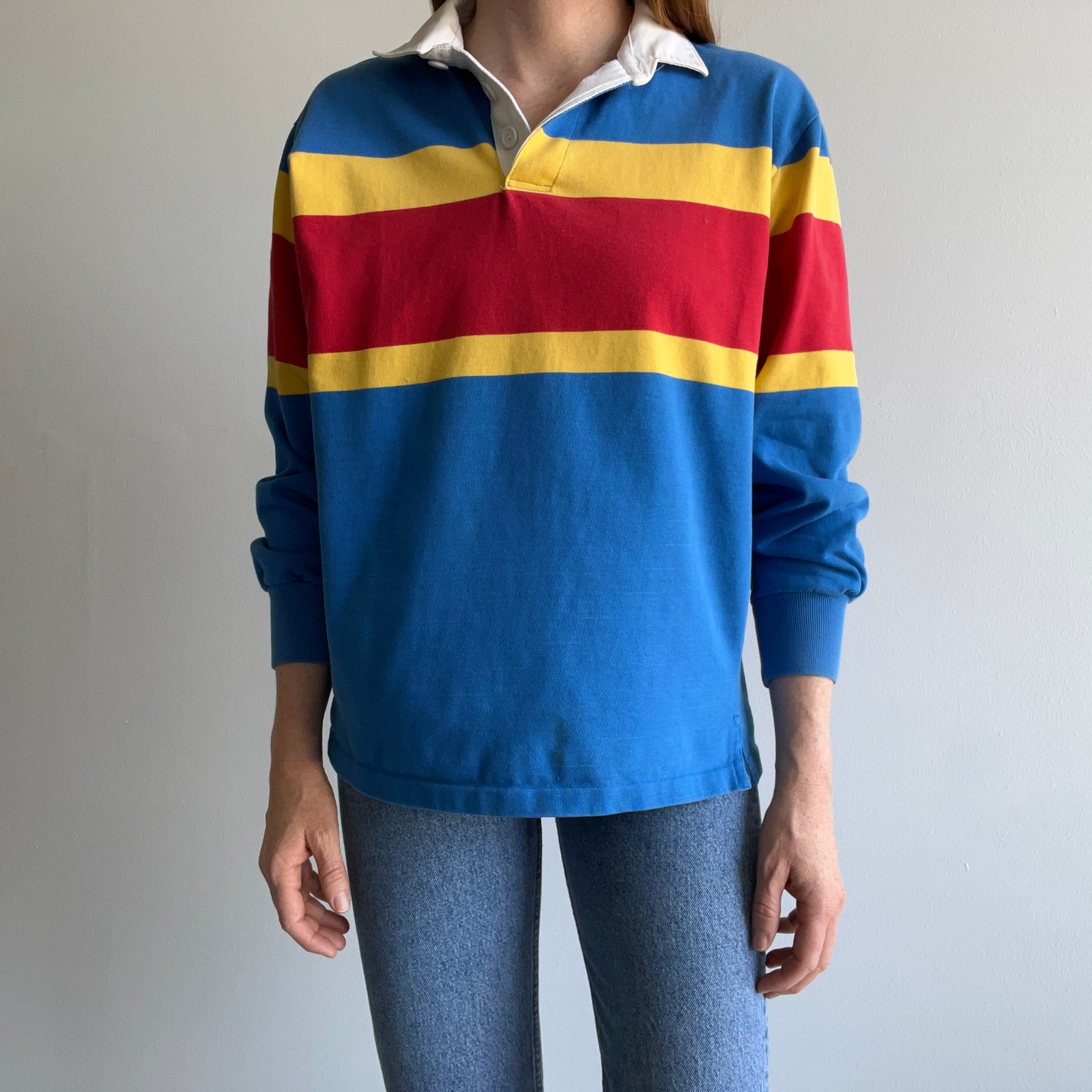 1980s Classic Striped Rugby Shirt