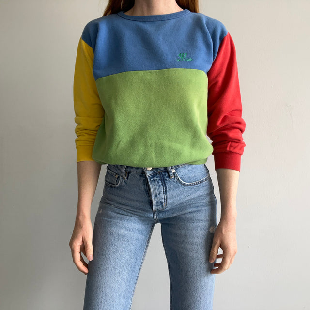 1980s Made in Italy - Le Club - Color Block Sweatshirt