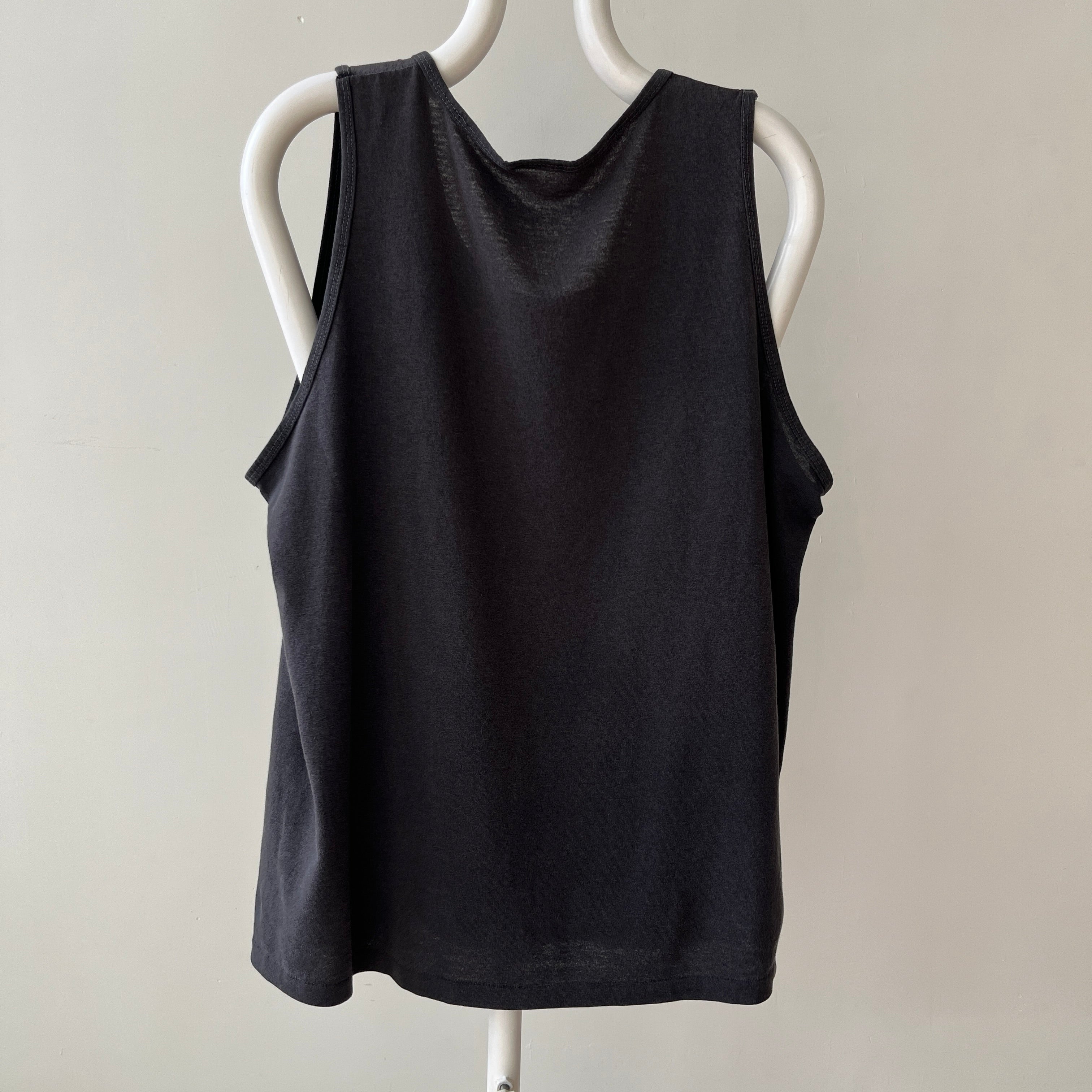 1980s Faded Black Spalding Tank Top