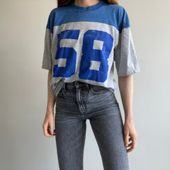 1980s No. 58 Football Color Block T-Shirt