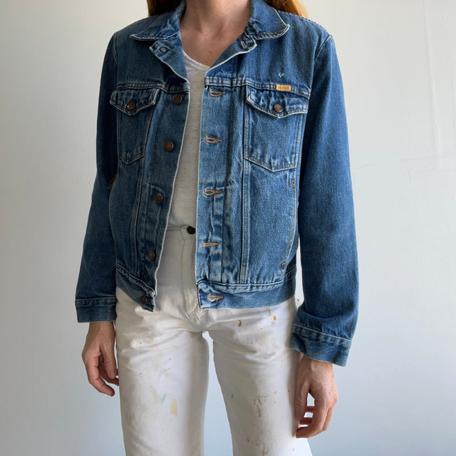 1980s Super Rad Perfectly Worn Rustler Denim Jean Jacket - !!!