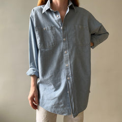 1970s Chambray Button Up Shirt - Lovely