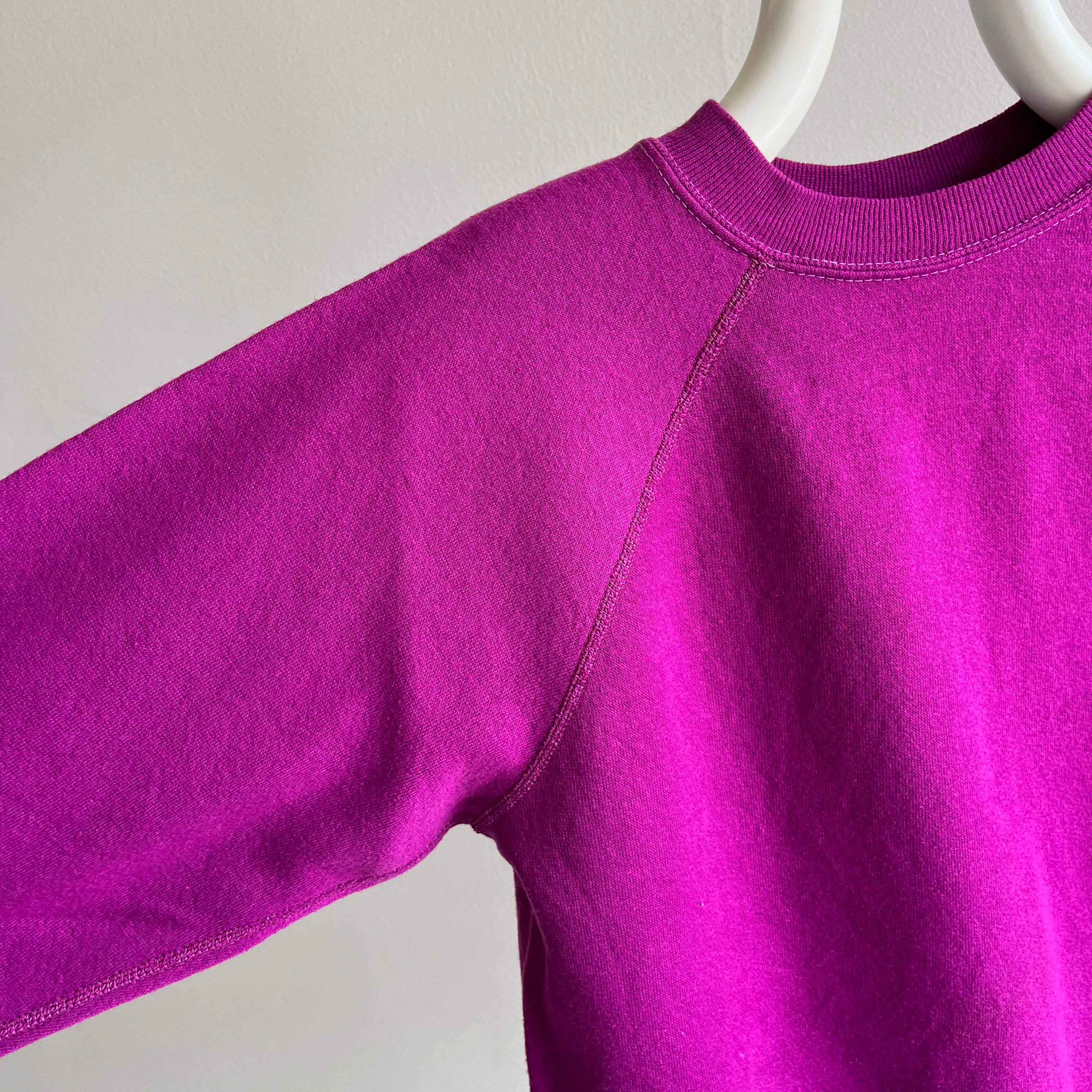 1970s Purple Lightly Beat Up Raglan Sweatshirt