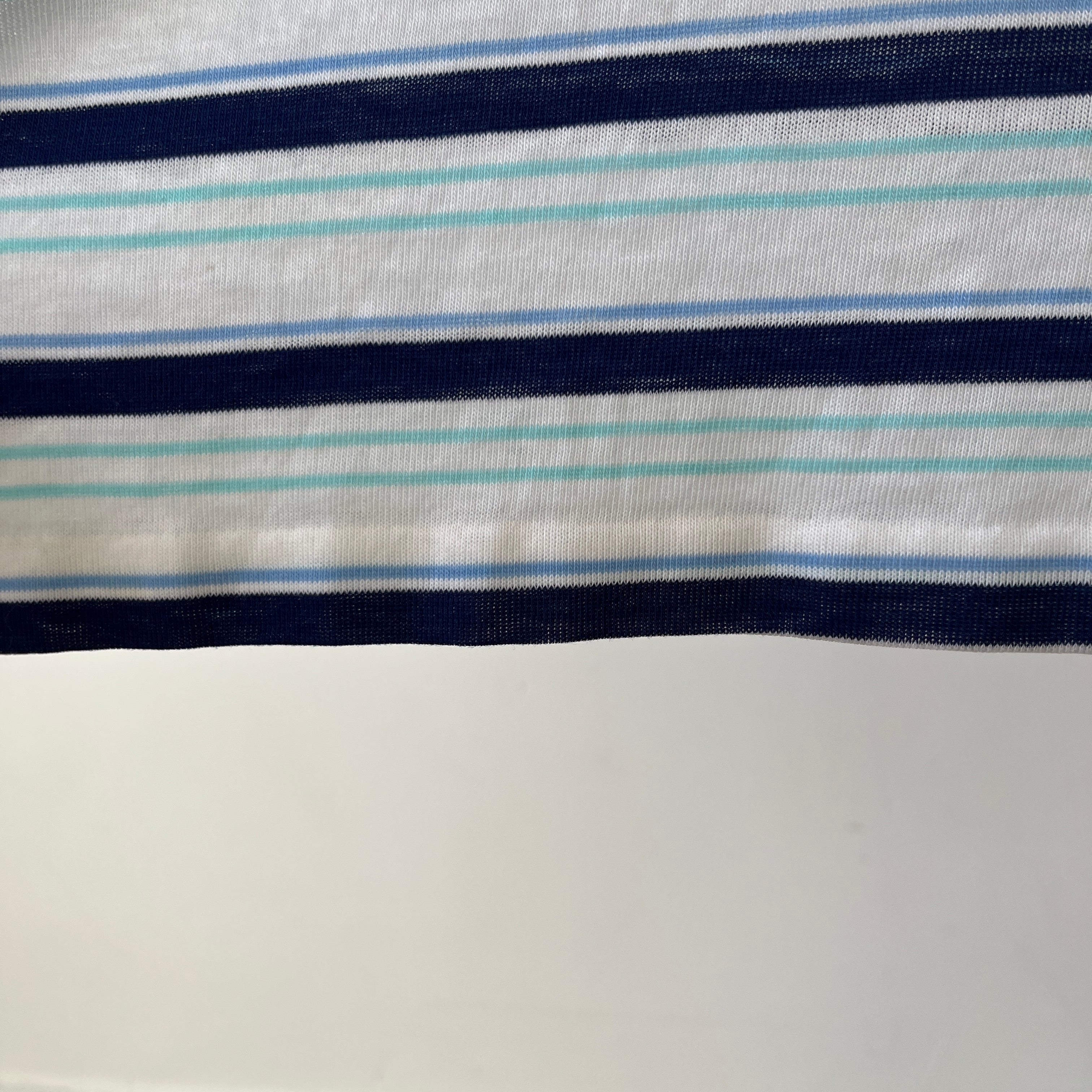 1970s/80s Blue Striped Pocket T Shirt
