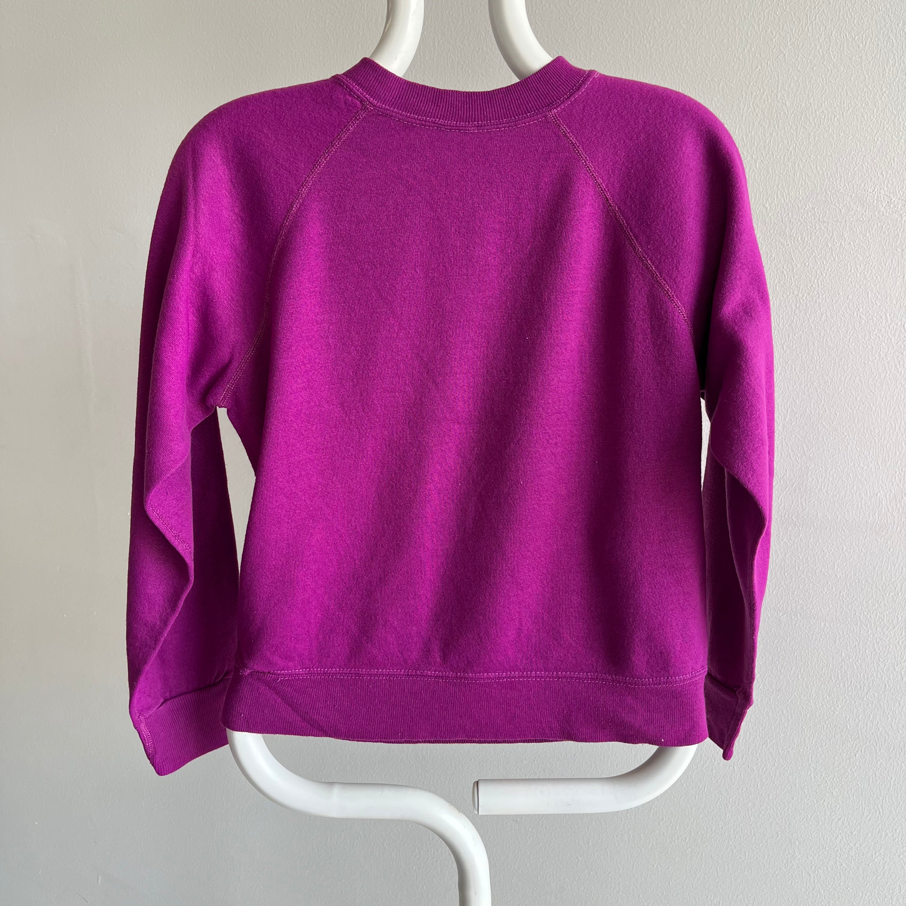 1970s Purple Lightly Beat Up Raglan Sweatshirt