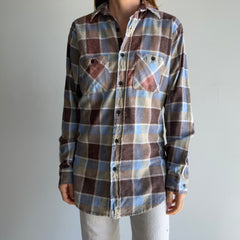 1980/90s Lightweight Longer Single Sided Soft Five Brothers Flannel