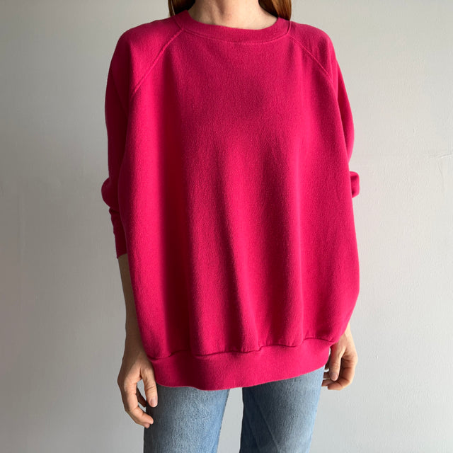 1980s Luxury!!! Hot Pink Super Soft Raglan by MacGregor Ladies - !!!