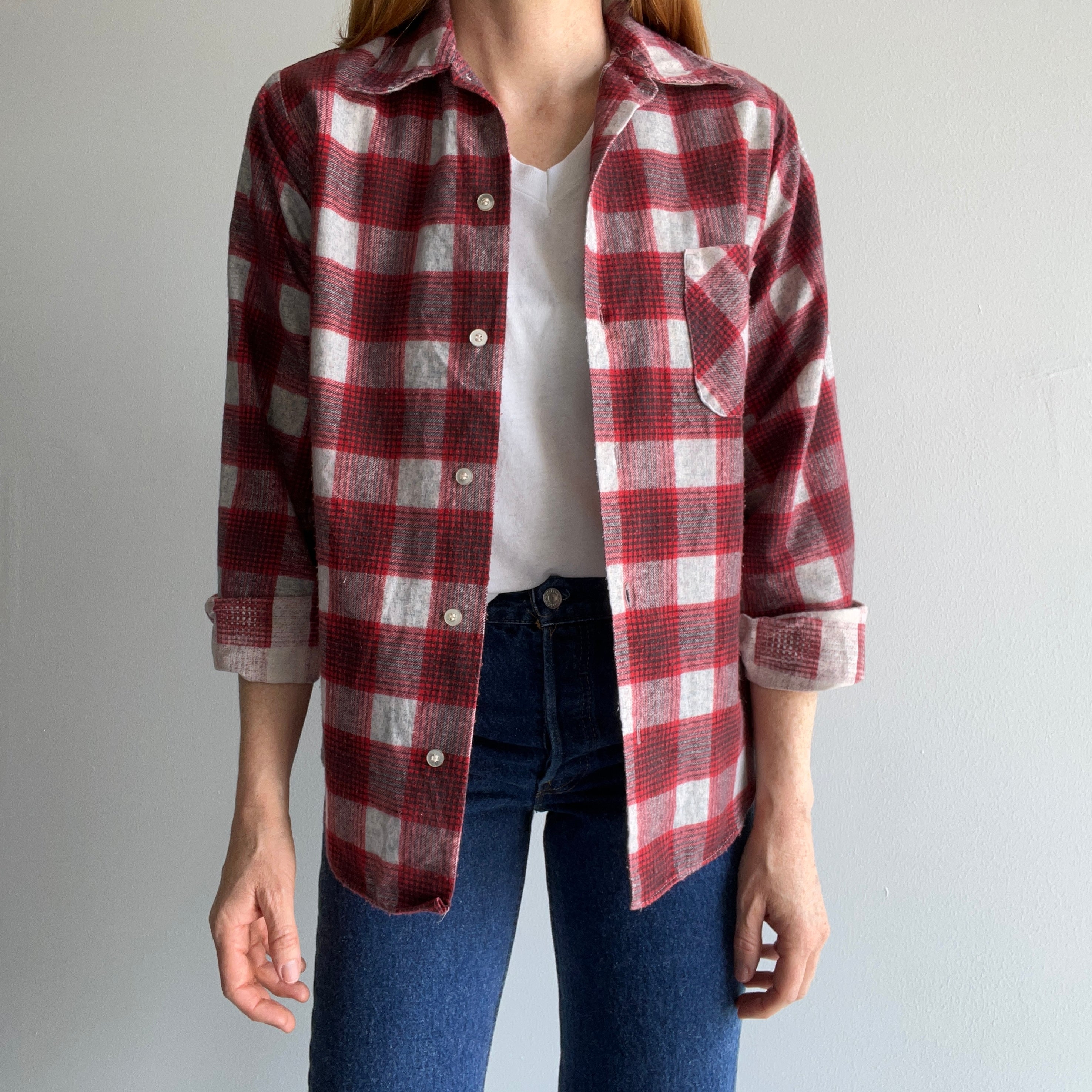 1970s Northway Lightweight Cotton Flannel - USA Made