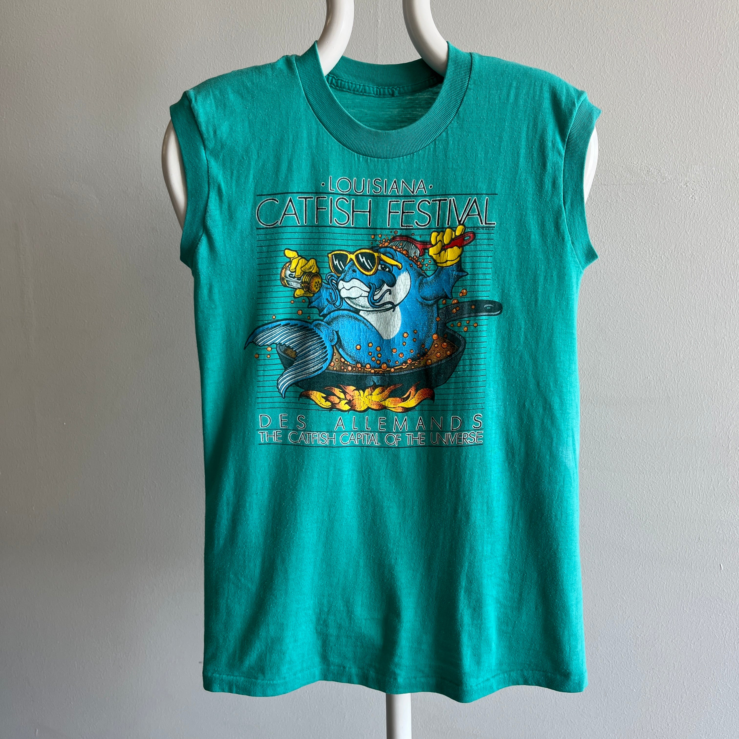 1980s Louisana Catfish Festival Muscle Tank - The Graphic!!