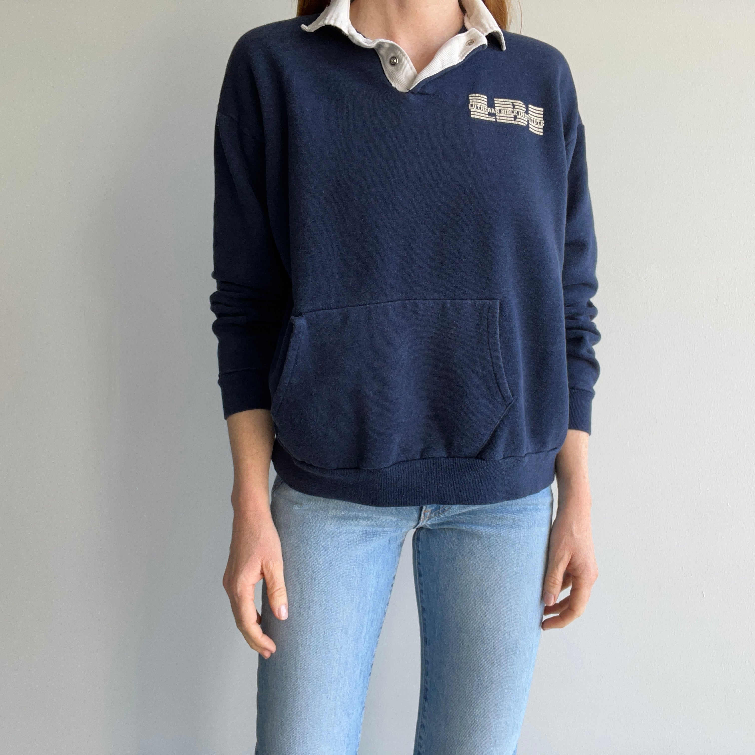 1970/80s Lutheran Bible Institute Polo Sweatshirt by Collegiate Pacific
