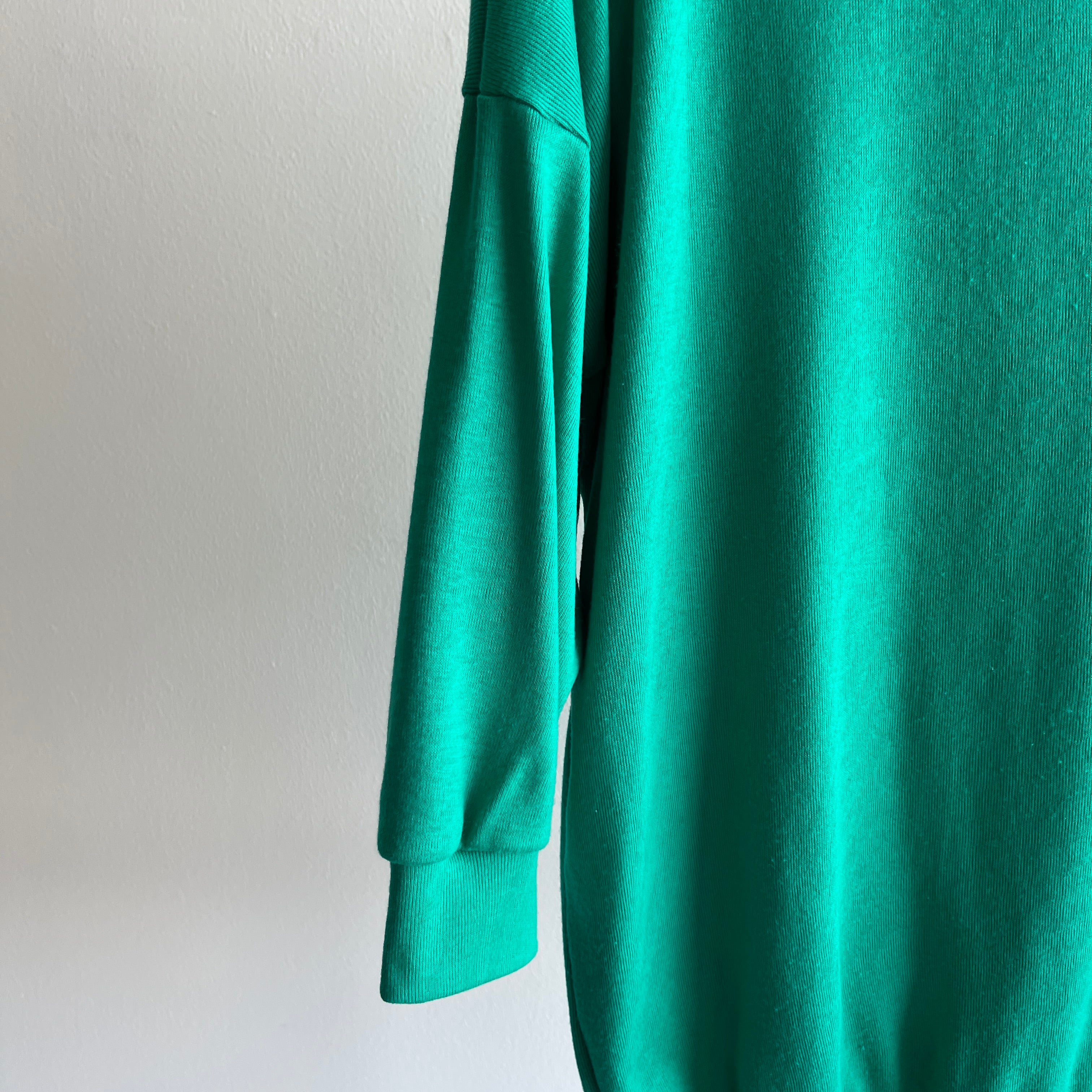 1980s Teal Dolman-esque Super Duper Slouchy Sweatshirt/Shirt