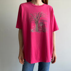 1980s Cherry Blossoms, a Pupper and a Bike Cotton T-Shirt