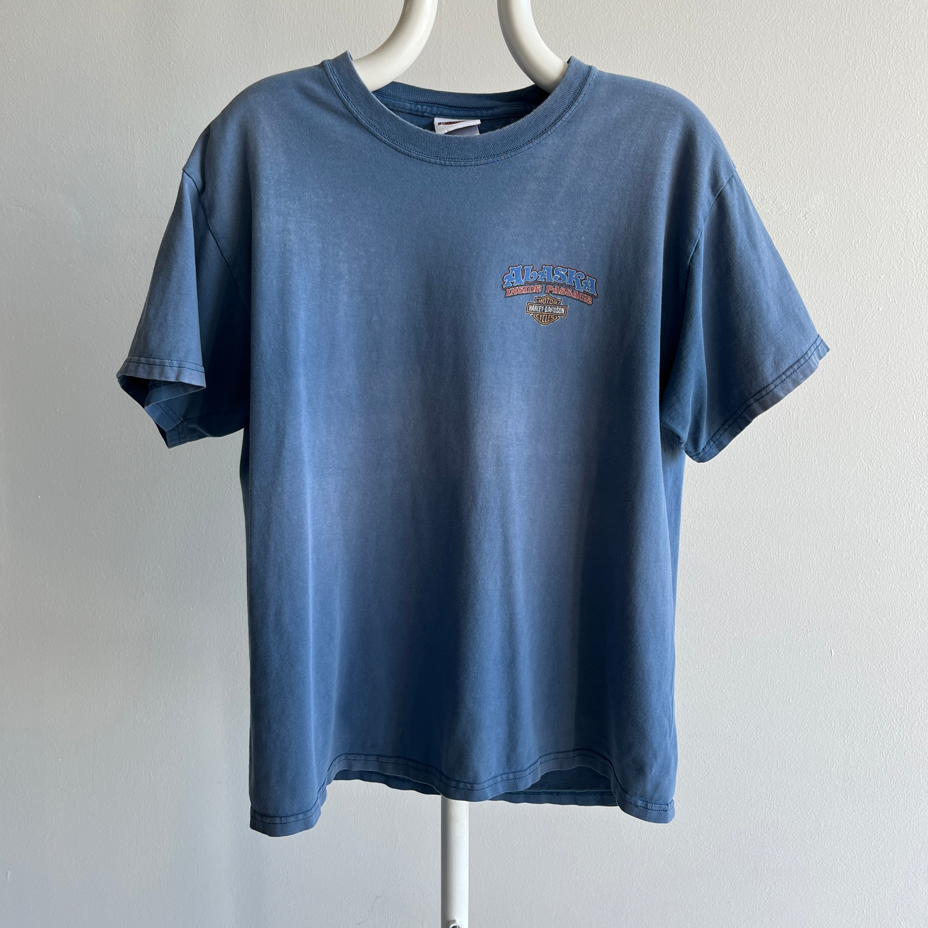 2000s Super Sun Faded Front and Backside Harley T-Shirt